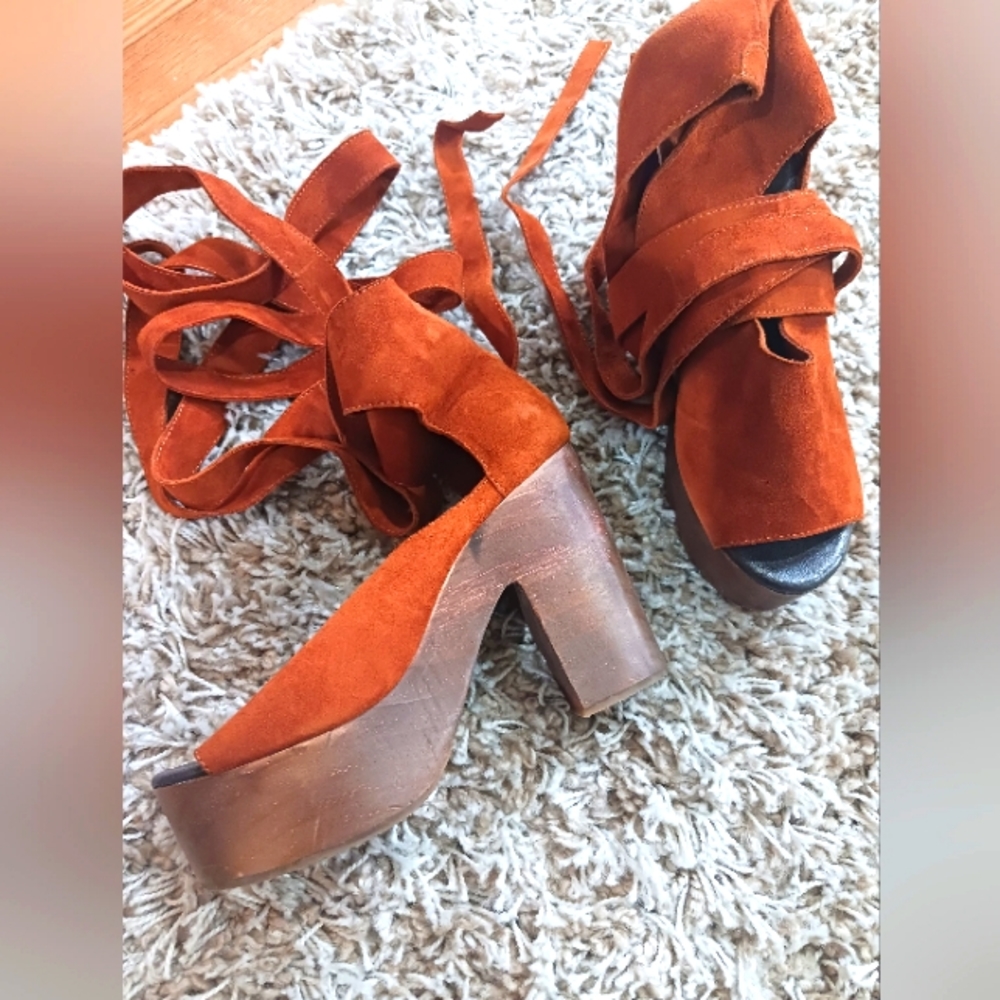 Free people platform sandals.